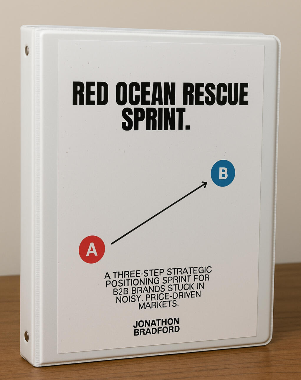 Red Ocean Rescue Sprint on printed binder